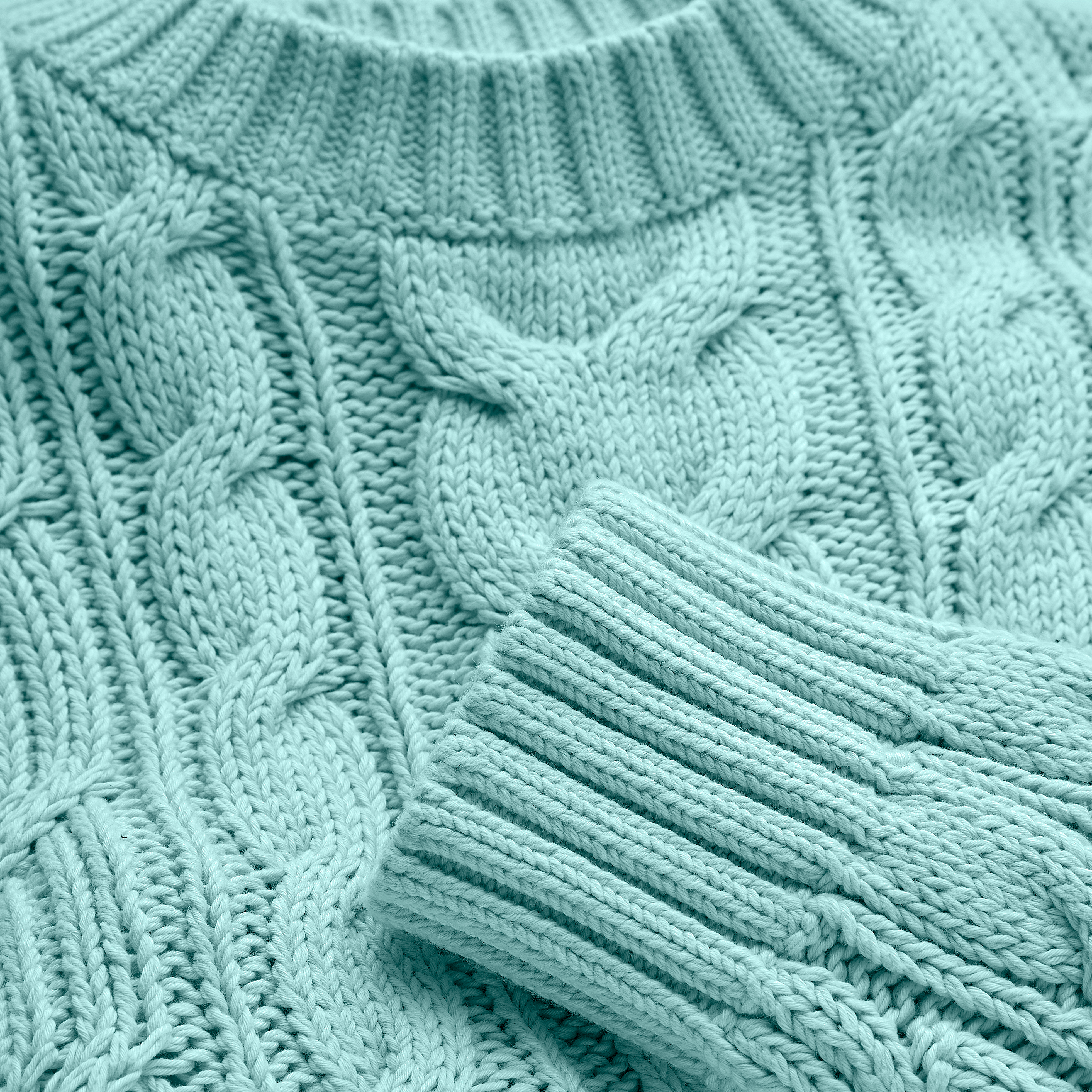 Pull en coton torsadé uni homme