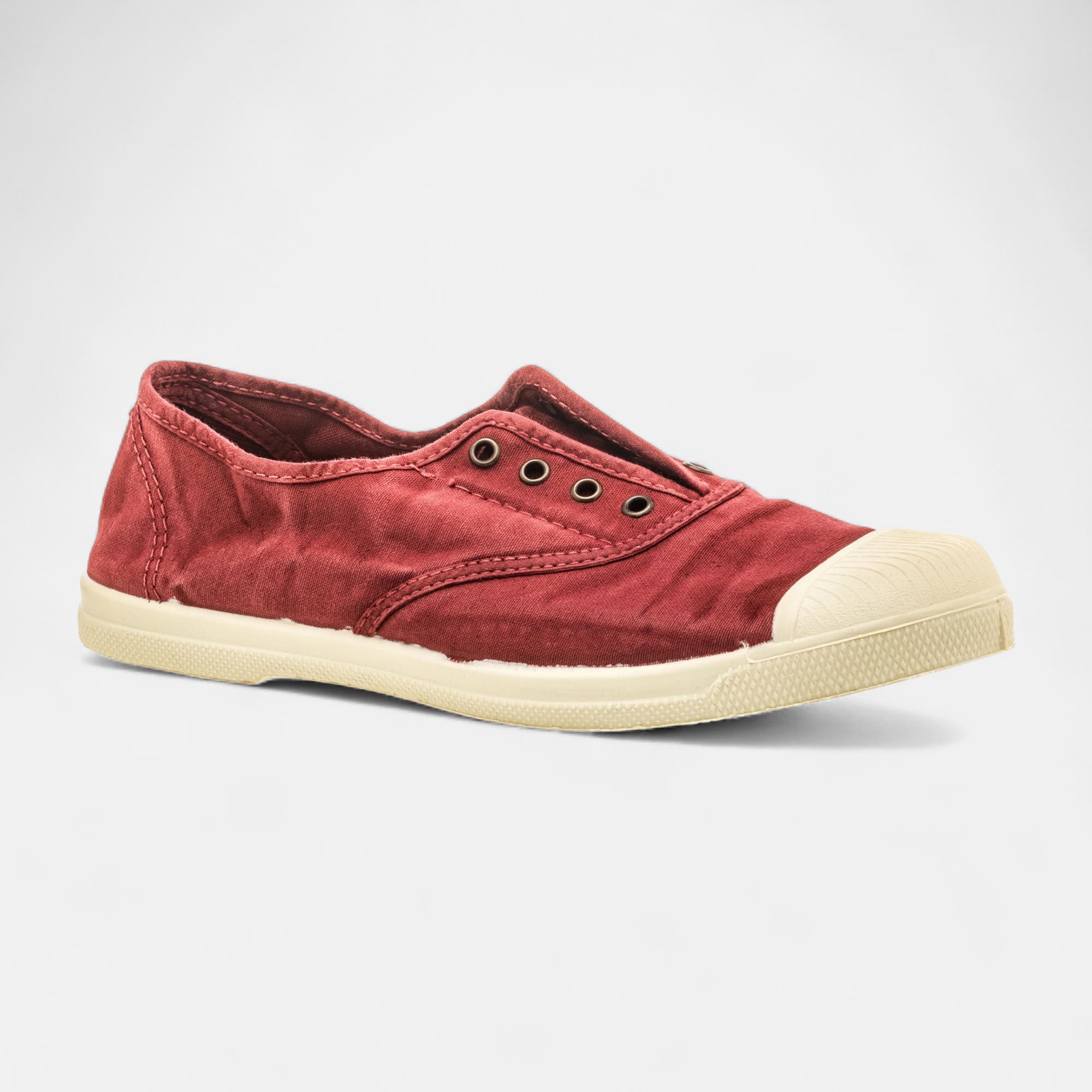 Baskets en toile Femme bordeaux