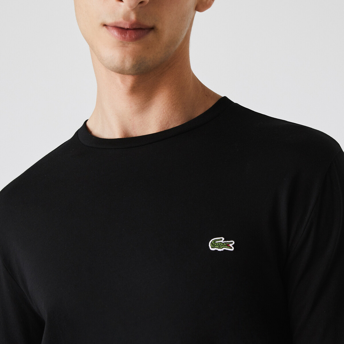 LACOSTE<br>Camiseta de manga comprida em malha de algodão