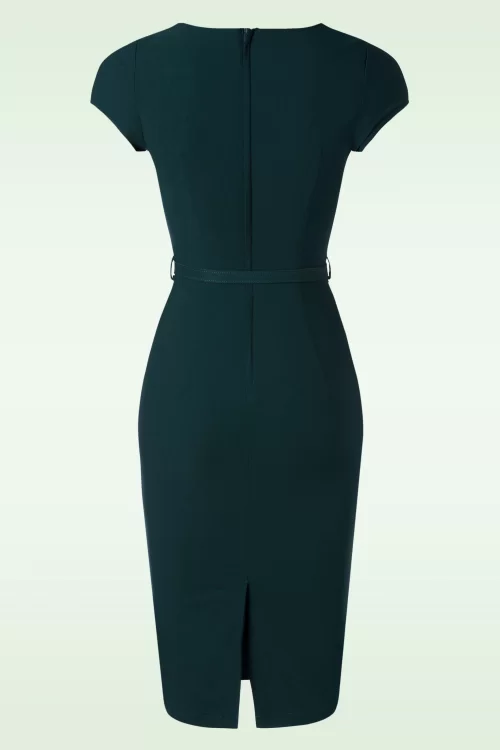 Vixen Square Neck Bodycon jurk in opaalgroen