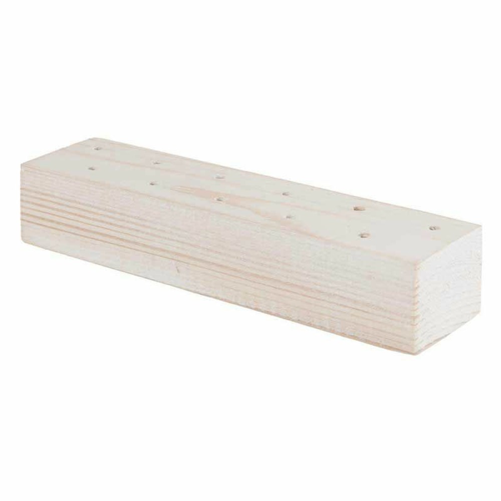 Support en bois pour fleurs séchées blanc - 21 x 4 x 5 cm