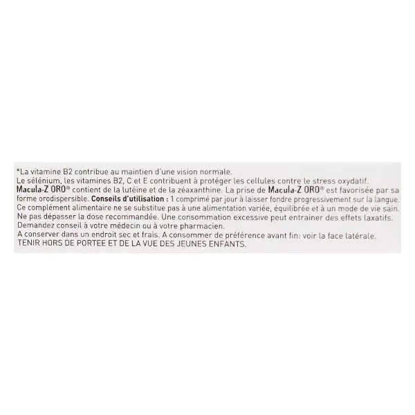 Macula-Z ORO Eye Targeting 60 comprimidos