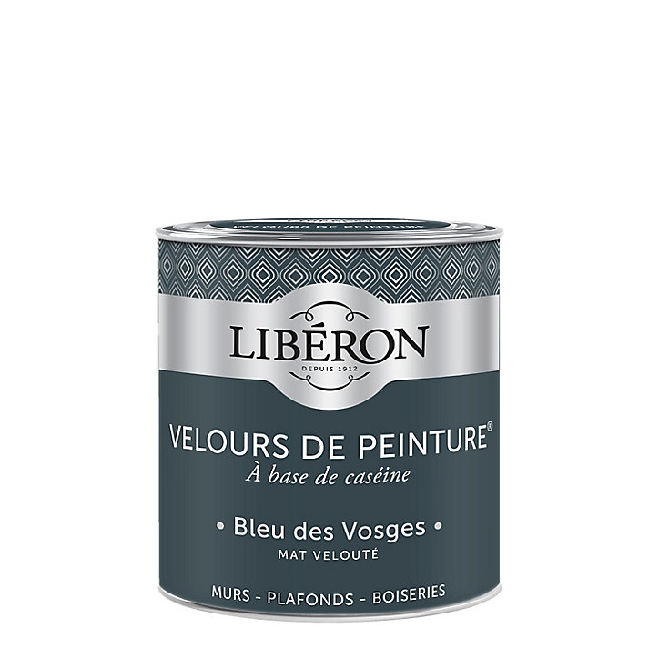 Peinture murs, plafonds et boiseries Velours de peinture bleu des vosges Libéron 0,5L