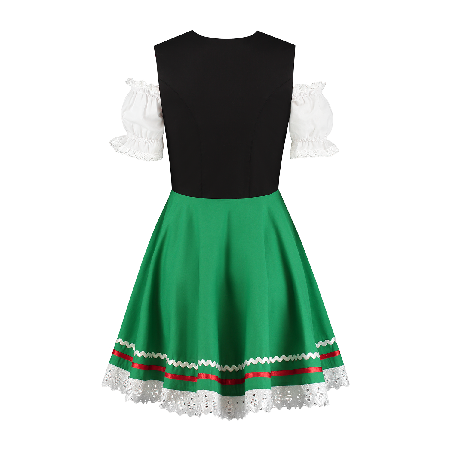 Oktoberfest Dirndl Jurk Oktoberfest Zwart Groen Dames 2 Delig