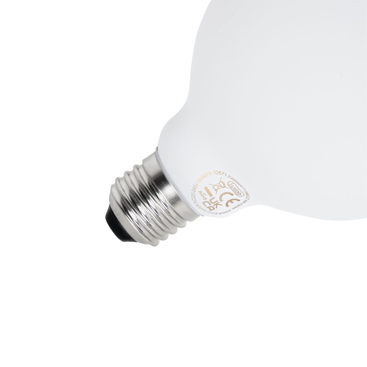 Set van 5 E27 dimbare LED lamp G95 mat 4W 430 lm 2200-4000K