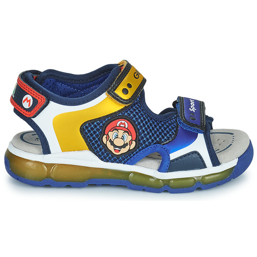 Geox - J SANDAL ANDROID BOY - Bleu / Jua/ Rouge