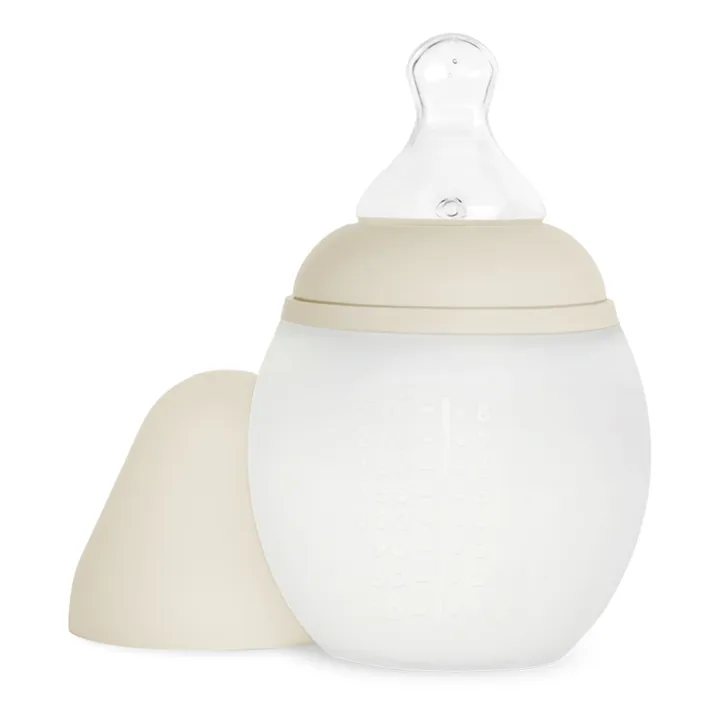 Elhée Biberon en silicone médical et tétine physiologique | Beige