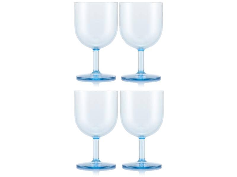 Bodum Outdoor-Weinglas Oktett 250 ml, Blau, 4 Stück Rotweingläser für draussen