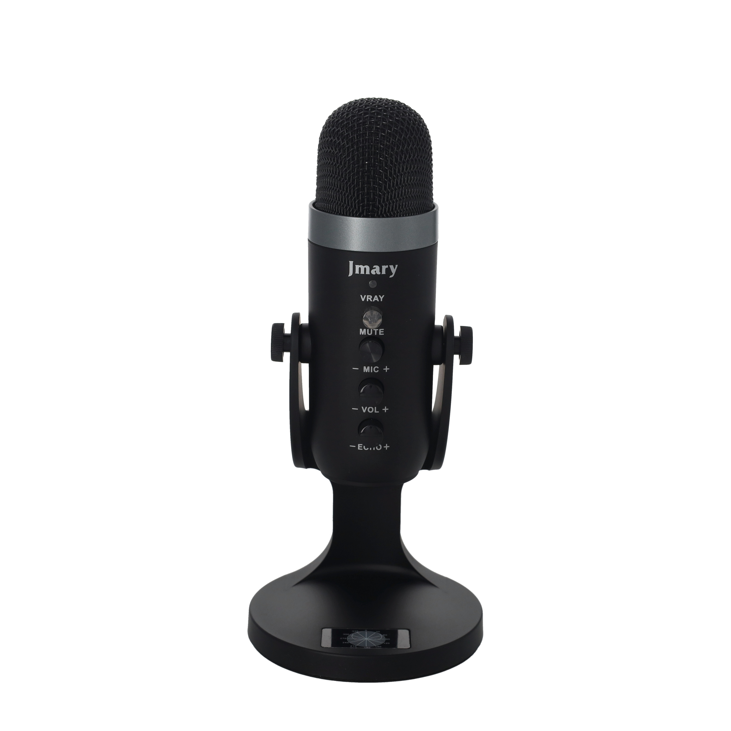 Studio Kondensator USB / 3.5 mm Klinke Mikrofon für Handy / Tablet / Macbook / Laptop / PC - Schwarz