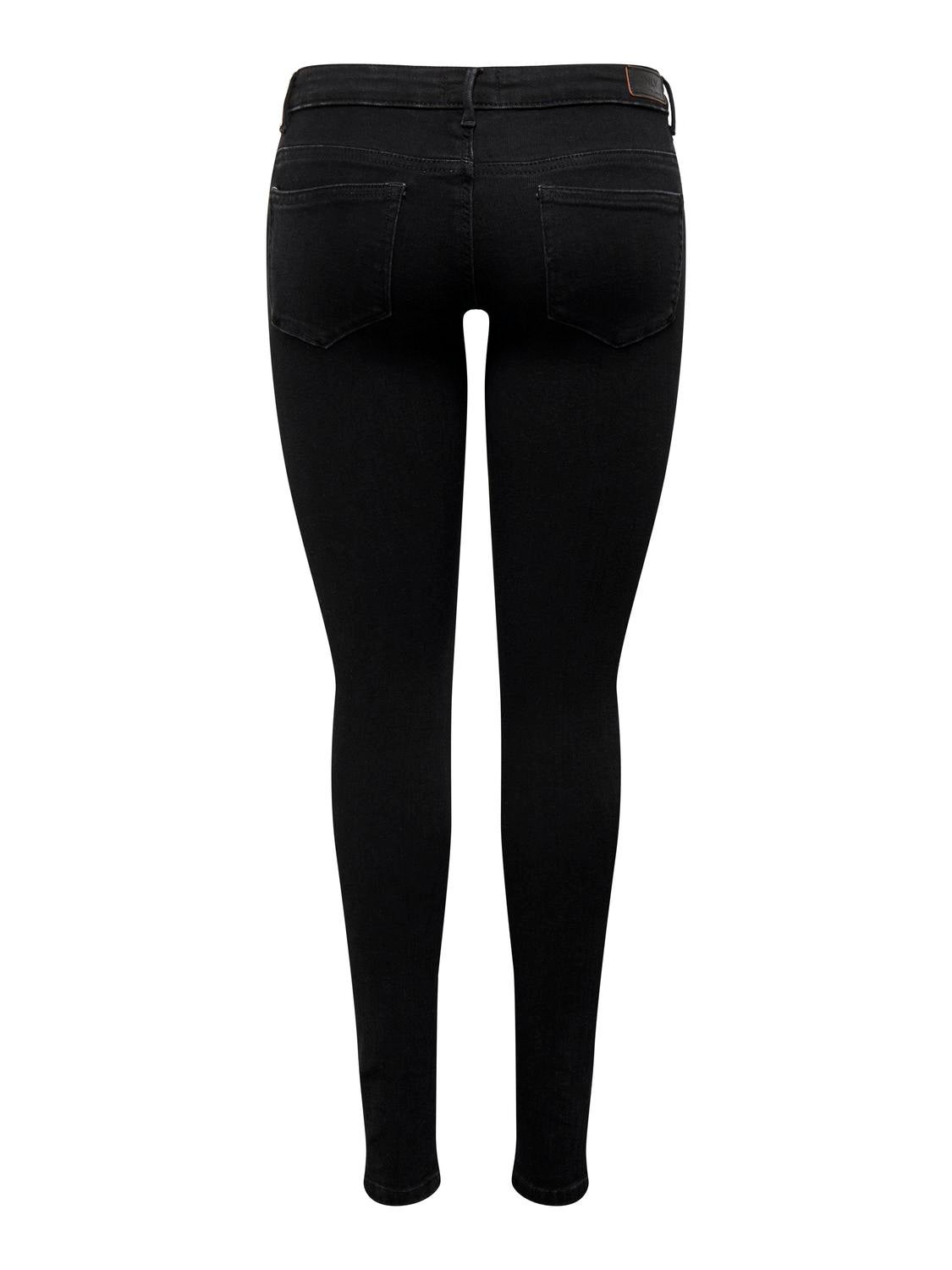 ONLCORAL Sehr niedrige Taille Skinny Fit Jeans Black Denim