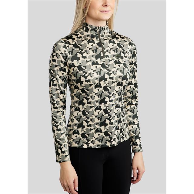 Trainingsshirt Montar MOCami All Over Print Donkergroen