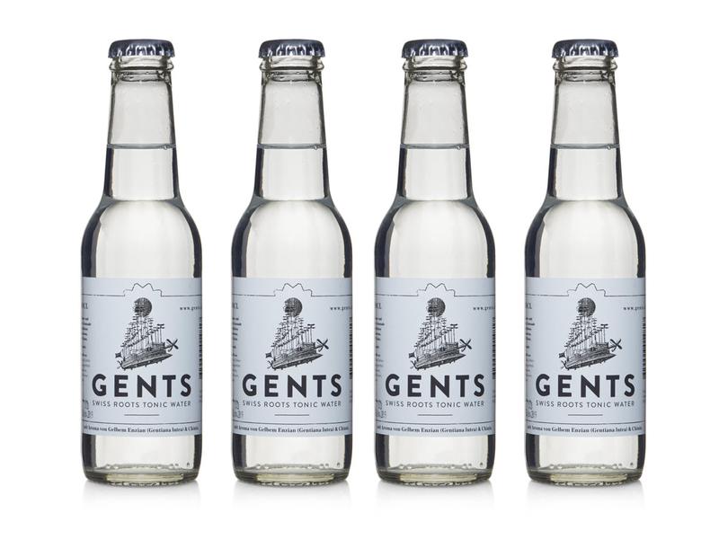 Gents Swiss Roots Tonic Water 4 x 0.2 l Kohlensäure- und chininhaltige Limonade
