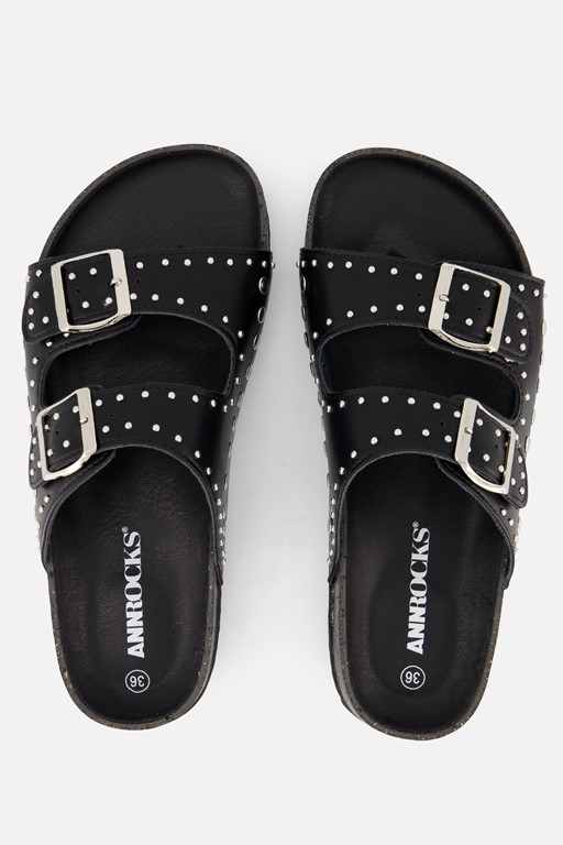 Ann Rocks Sandalen zwart Pu