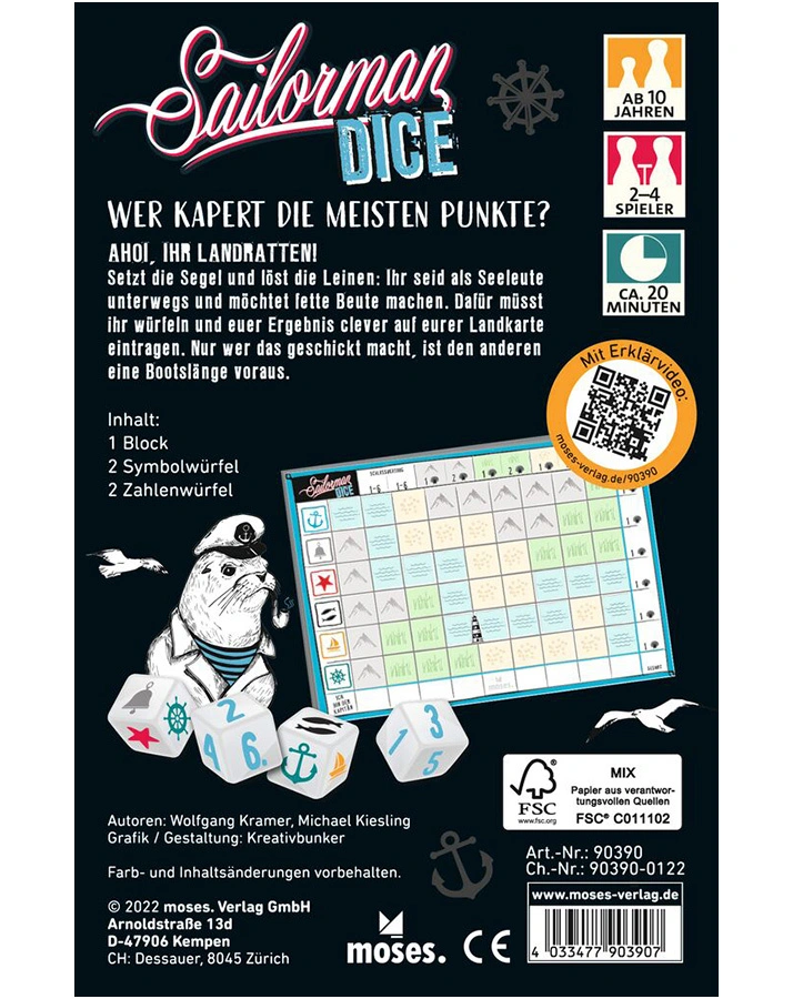 Würfelspiel SAILORMAN DICE