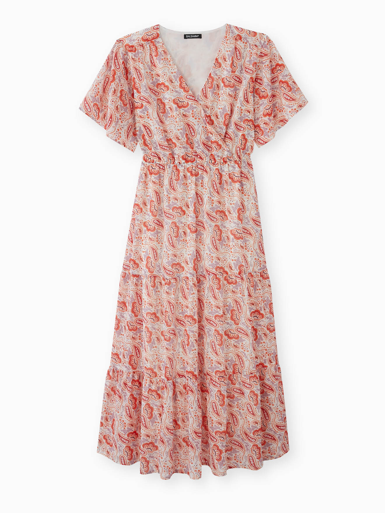 Robe à volants effet cache-coeur