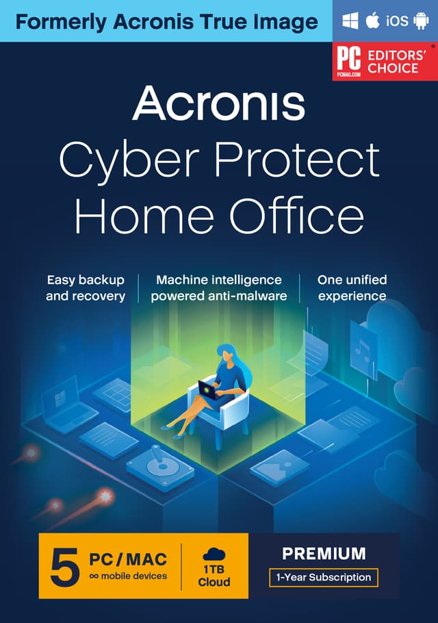 Acronis Cyber Protect Home Office Premium 5 Computers + 1TB Cloud