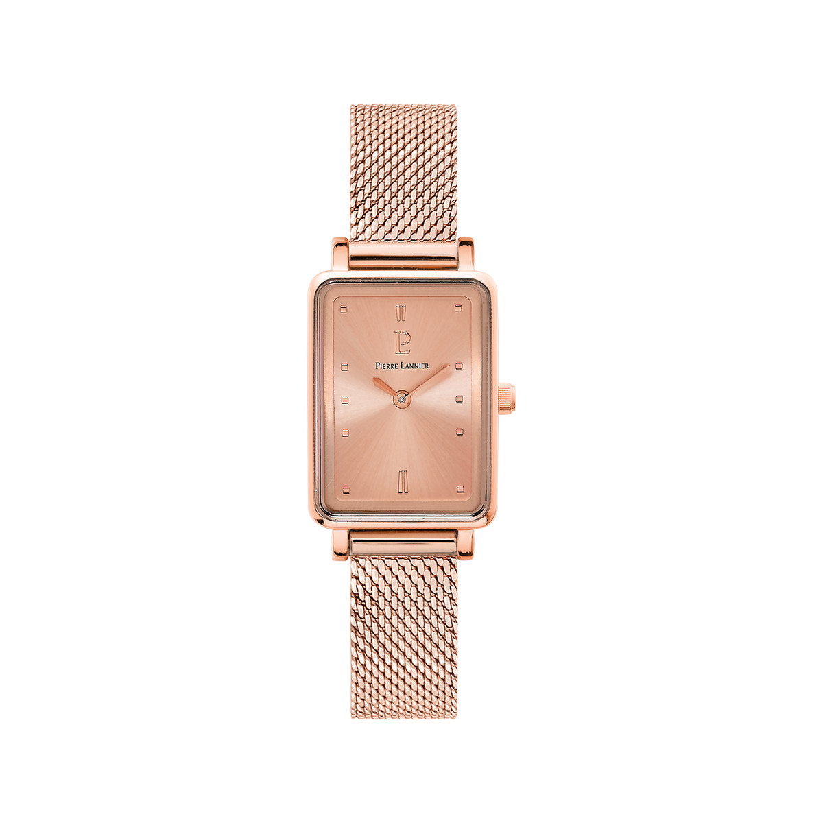 Montre PIERRE LANNIER Ariane femme acier doré rose bracelet cuir rose