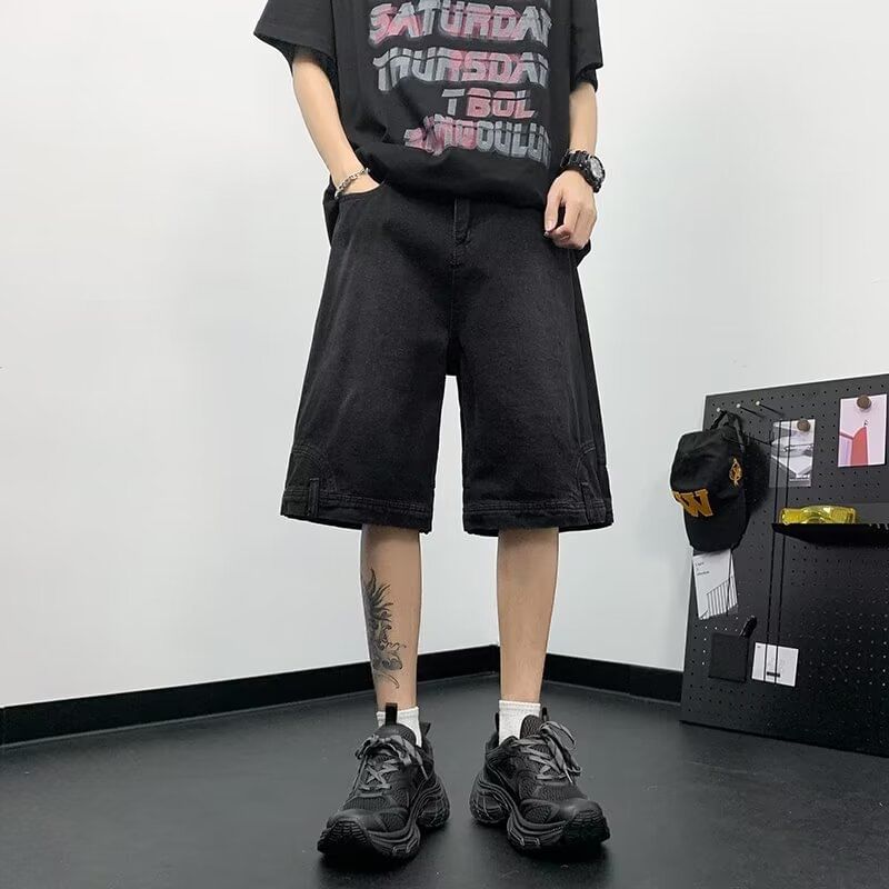 DuckleBeam - Mid Rise Washed Panel Jorts