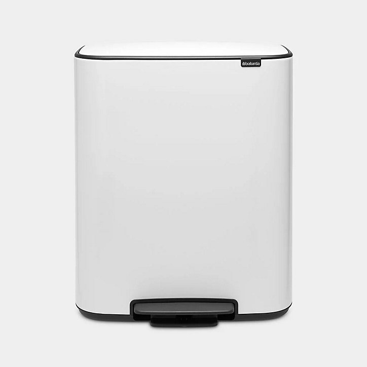 Poubelle à pédale Brabantia Bo Waste Bin 2 x 30 L blanc