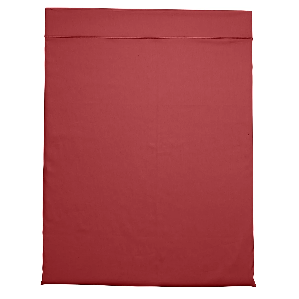 Drap plat Partition Satin de coton Coloris Rouge