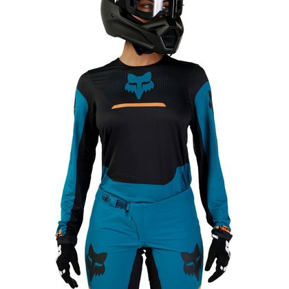 Maillot cross Fox WOMEN'S FLEXAIR - OPTICAL 2023 - Bleu / Noir