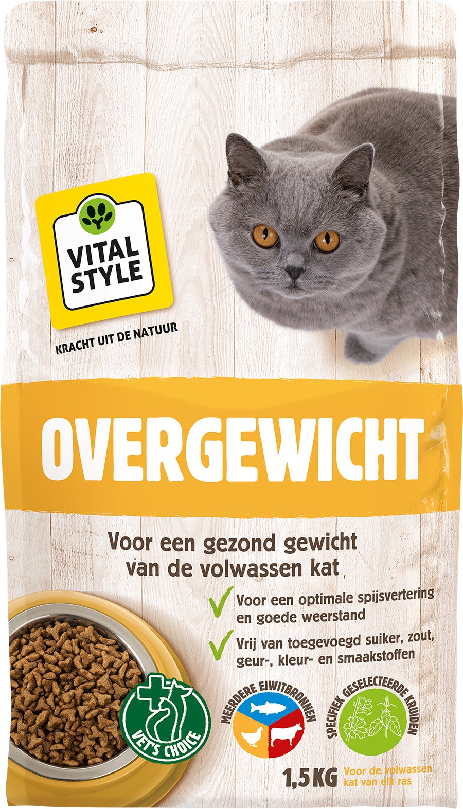VITALstyle kattenvoer Overgewicht adult 1,5 kg
