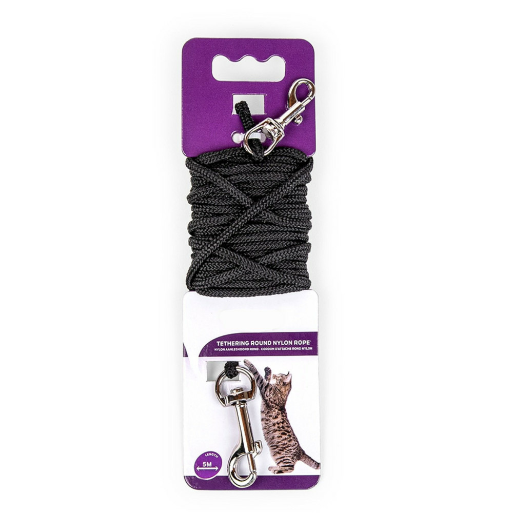 Laisse cordon d'attache ø 3 mm x 5 mètres pour chat