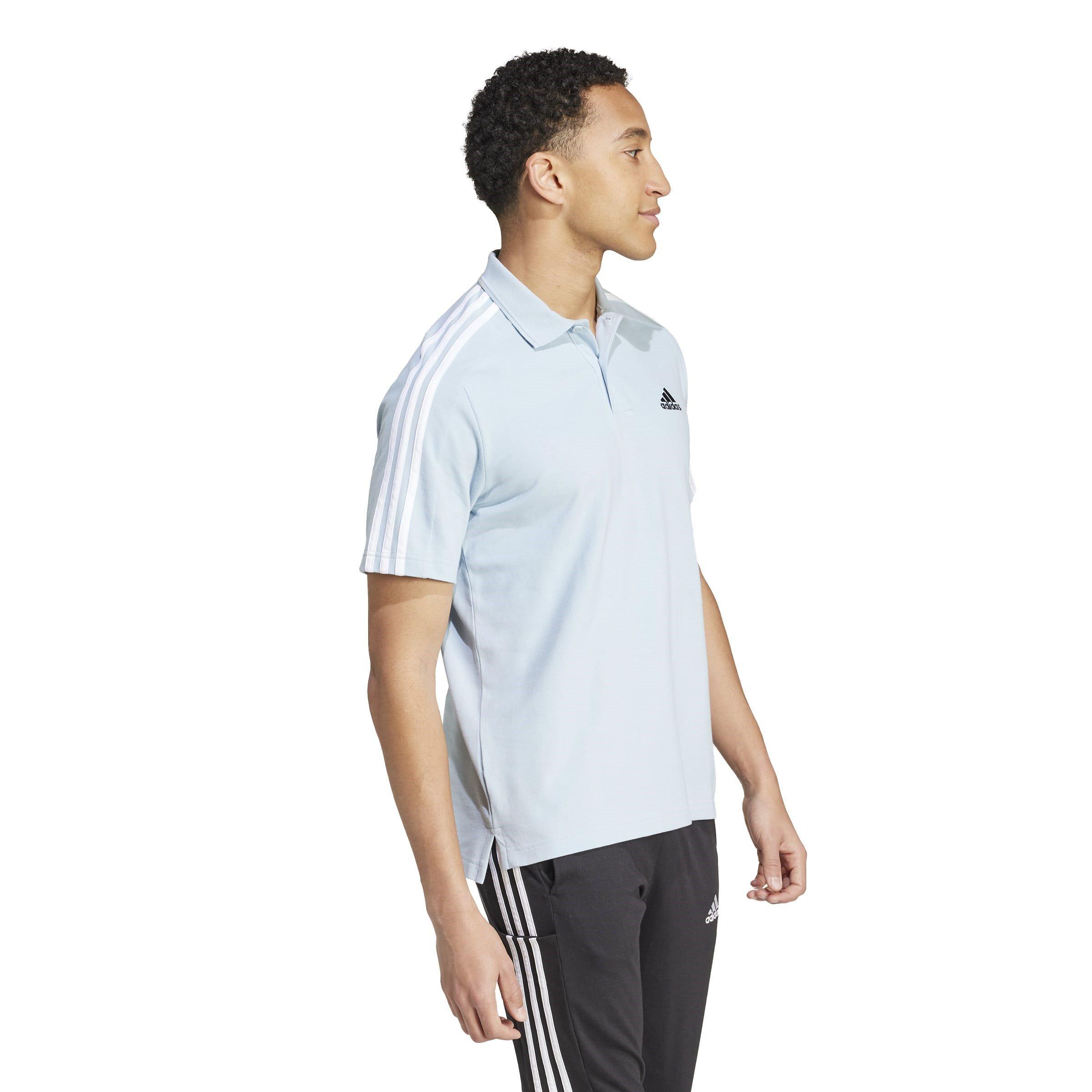 adidas Essentials Mens Cotton 3-Stripes Polo Shirt