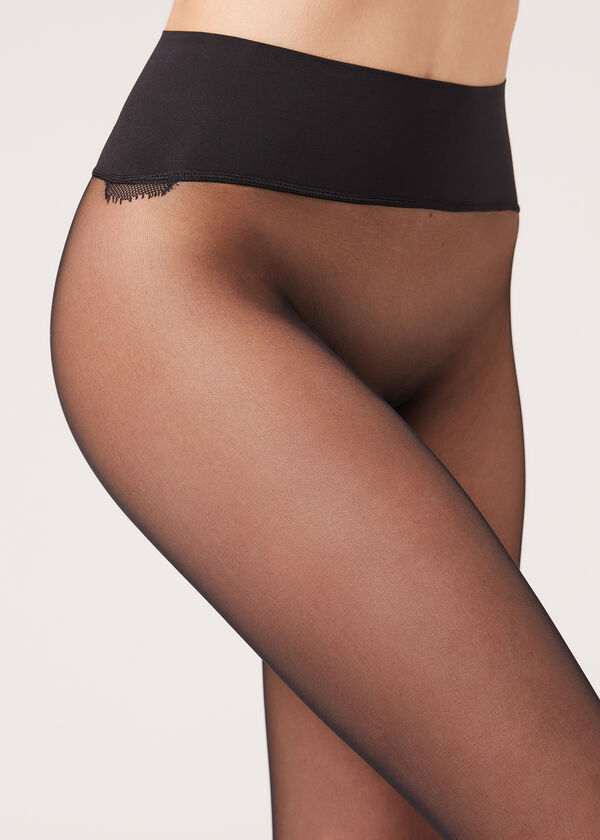Meia-calça invisível transparente de 20 denier