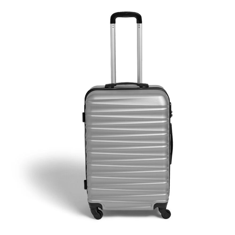 Valise cabine 62L plastique ABS noire 45x25xH66cm