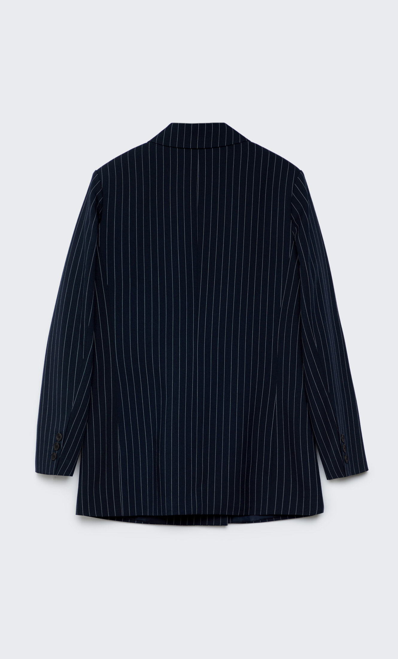 Blazer longo risca de giz