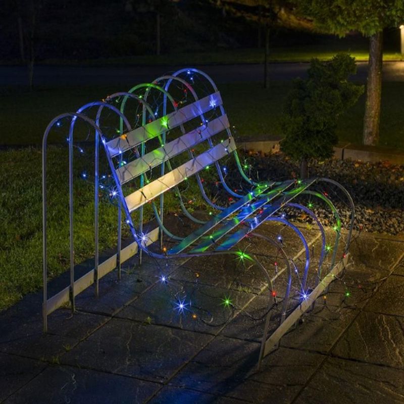 Konstsmide - Lichtgordijn - Multicolor - LED Kerstverlichting - 0.8 x 0.8 meter - Voor Binnen en Buiten