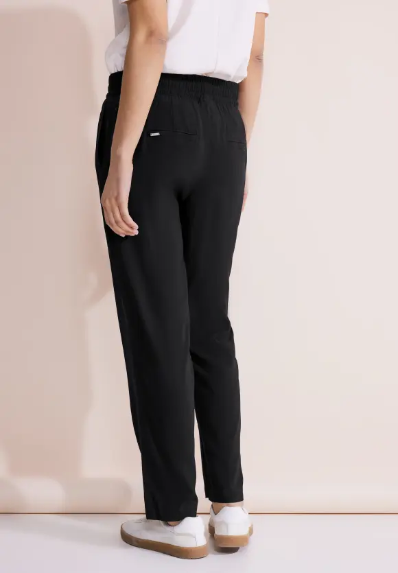 Viskose Loose Fit Hose - Black