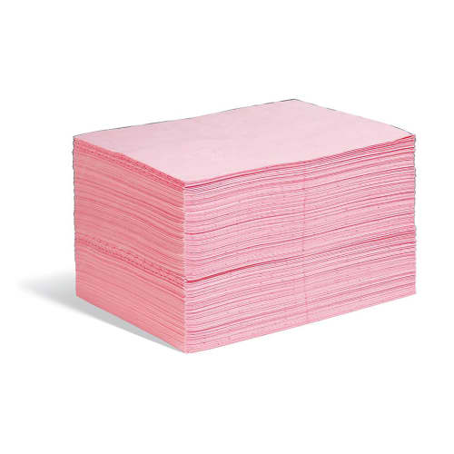 Absorbant en feuilles Pig® Haz-Mat simple épaisseur pour produits chimiques 38 x 51 cm