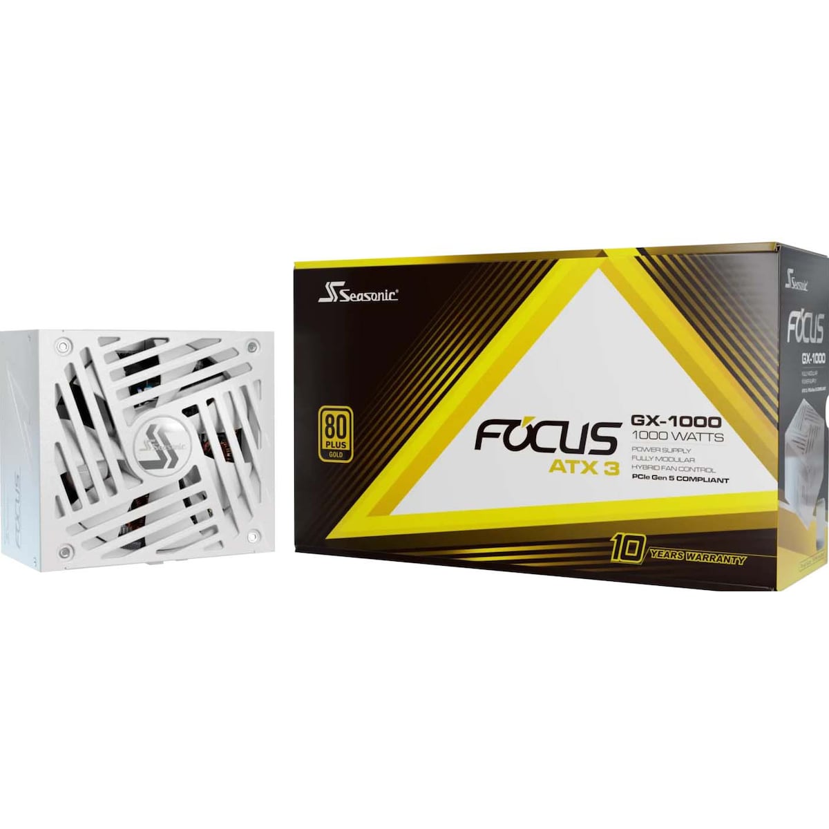Seasonic FOCUS GX-1000 (ATX 3) WHITE 1000W strømforsyning