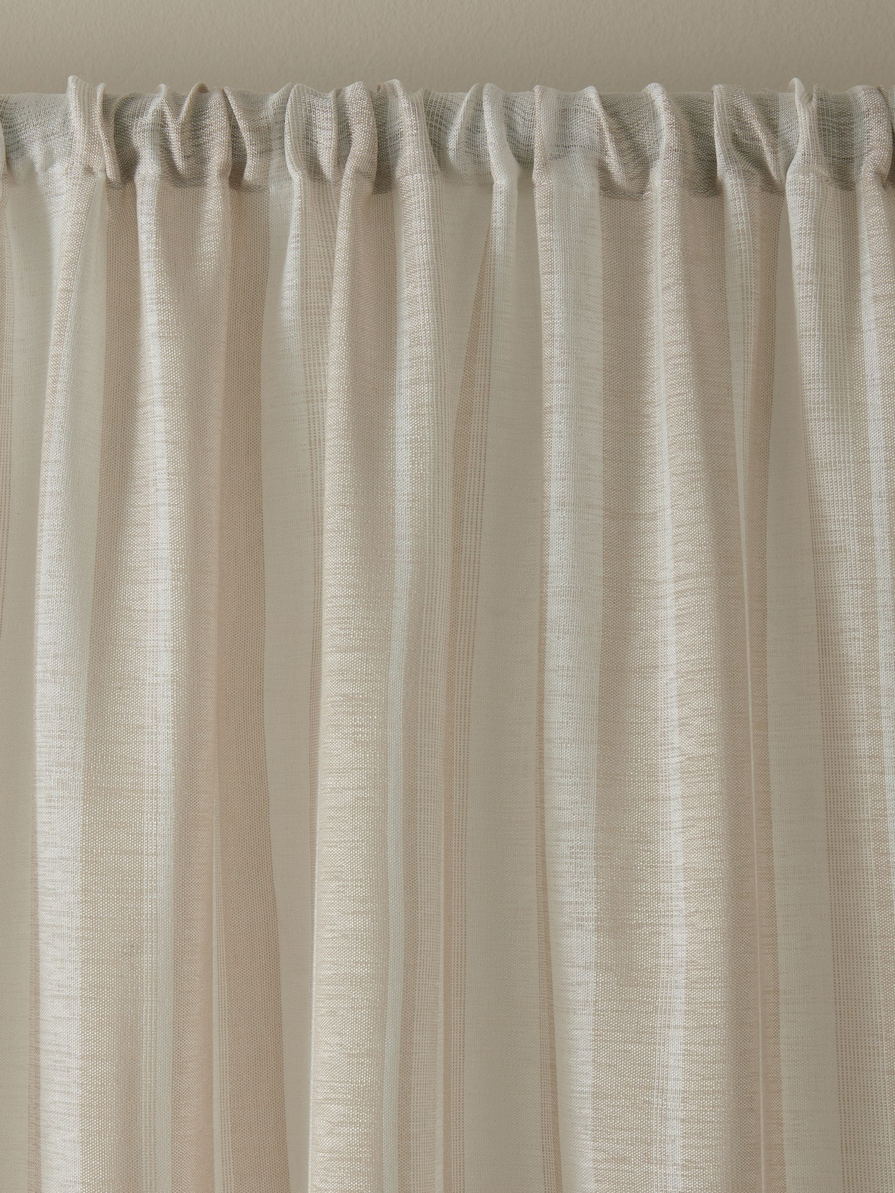 Laura Ashley Awning Stripe Voile Slot Top Sheer Panel Curtain