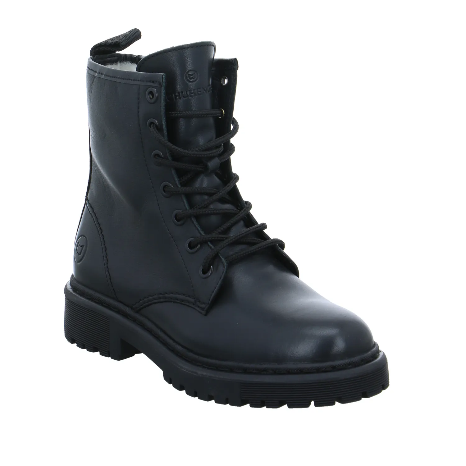 SCHUHENGEL Boot Schwarz Leder  mit Wollfutter