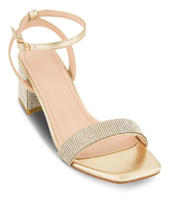 B&CO Damesandal med hæl Guld 4213500301