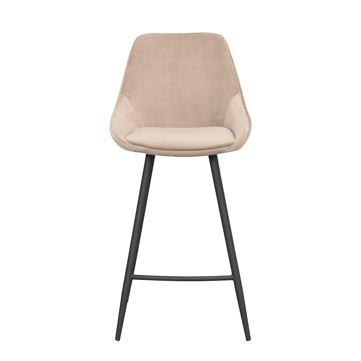 Sierra velvet barkruk beige - 67 cm