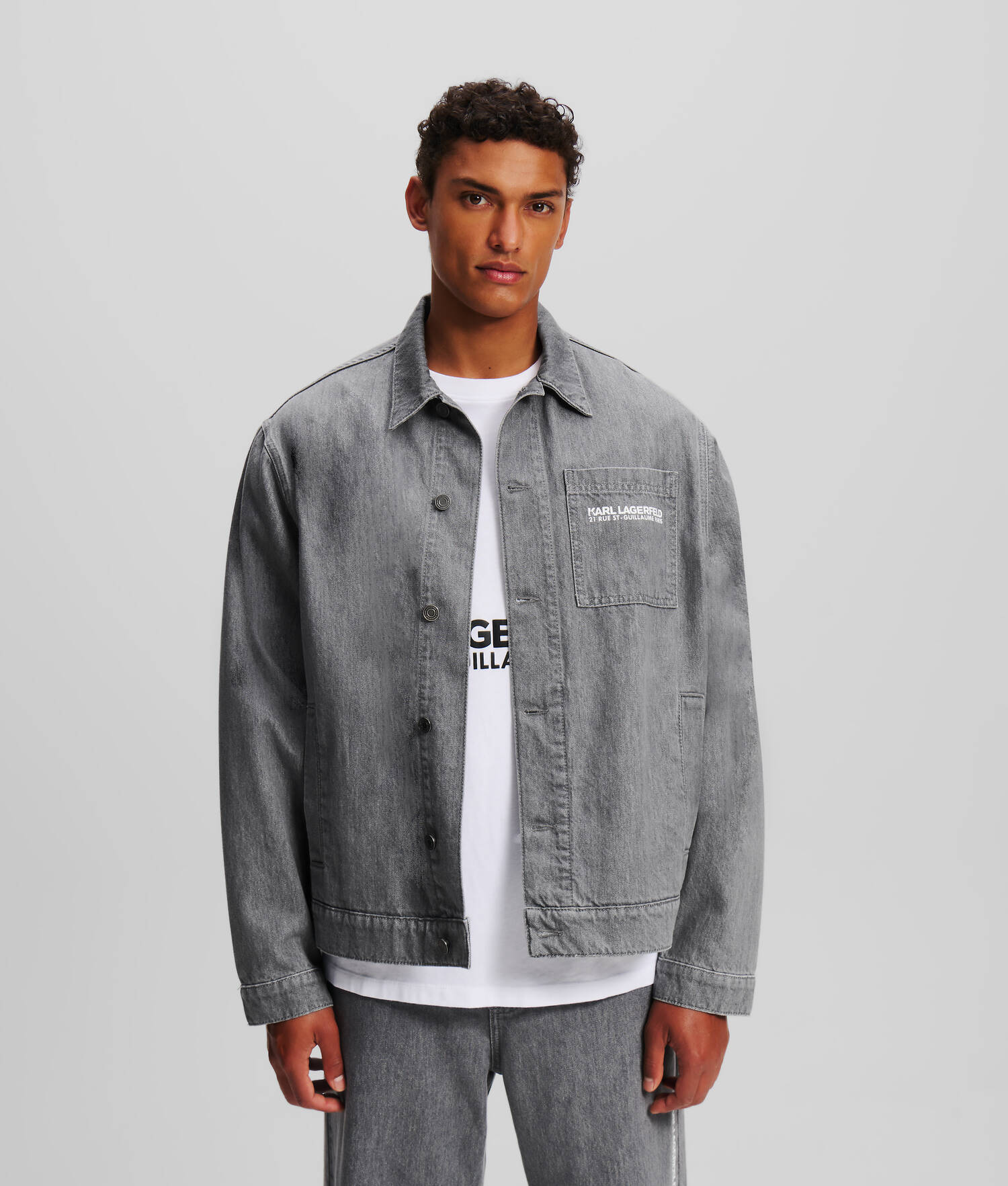 VESTE EN DENIM EFFET DÉLAVÉ RUE ST-GUILLAUME