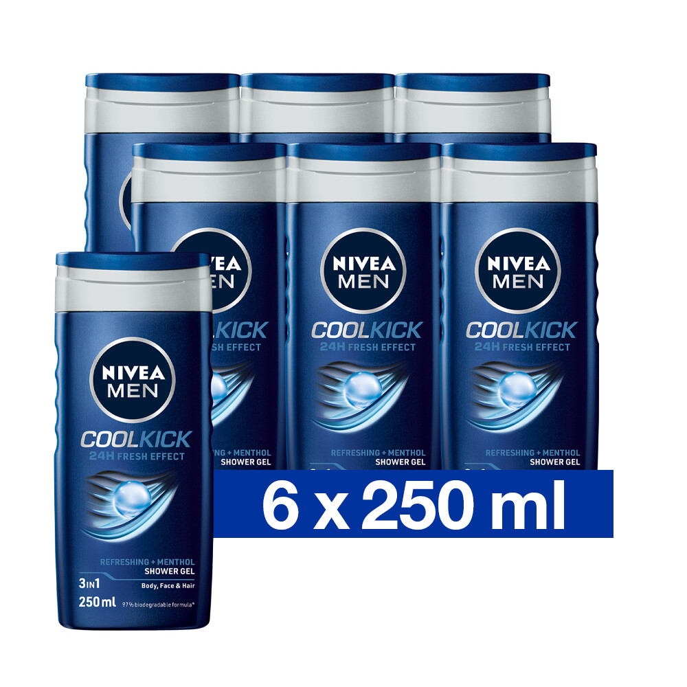 6x Nivea Men Douchegel Protect & Care250 ml