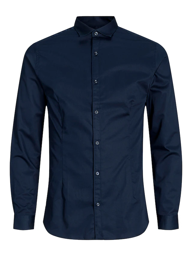 Jack & Jones Businesshemd »JJPRPARMA in Skinny Fit, Stretchanteil und verstellbaren Manschetten«, sehr schmal, Web, Baumwollmischung