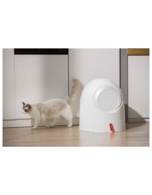 Petlux Semi-Automatische Kattenbak Met Geurfilter - Kattentoilet - 46x47x52 cm Wit Xl
