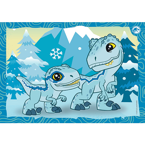 Jurassic World puslespil 4i1 - 12, 16, 20 og 24 brikker