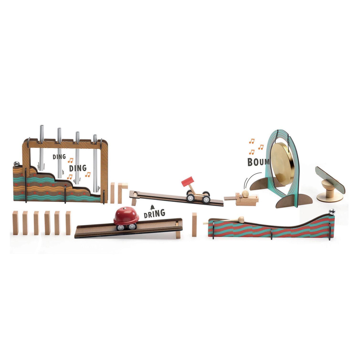 Djeco Zig & Go Action Reaction Baan Muziek, 52dlg.