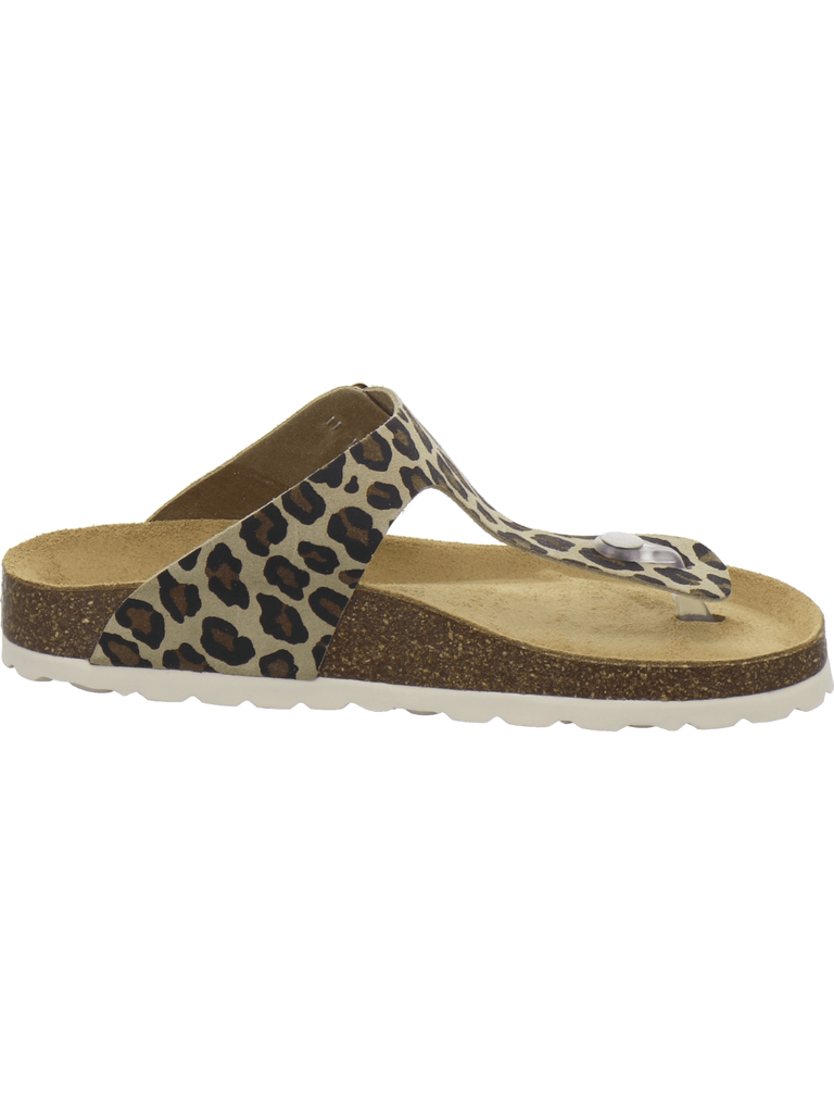 Zehensteg Sandalen Damen leo-beige