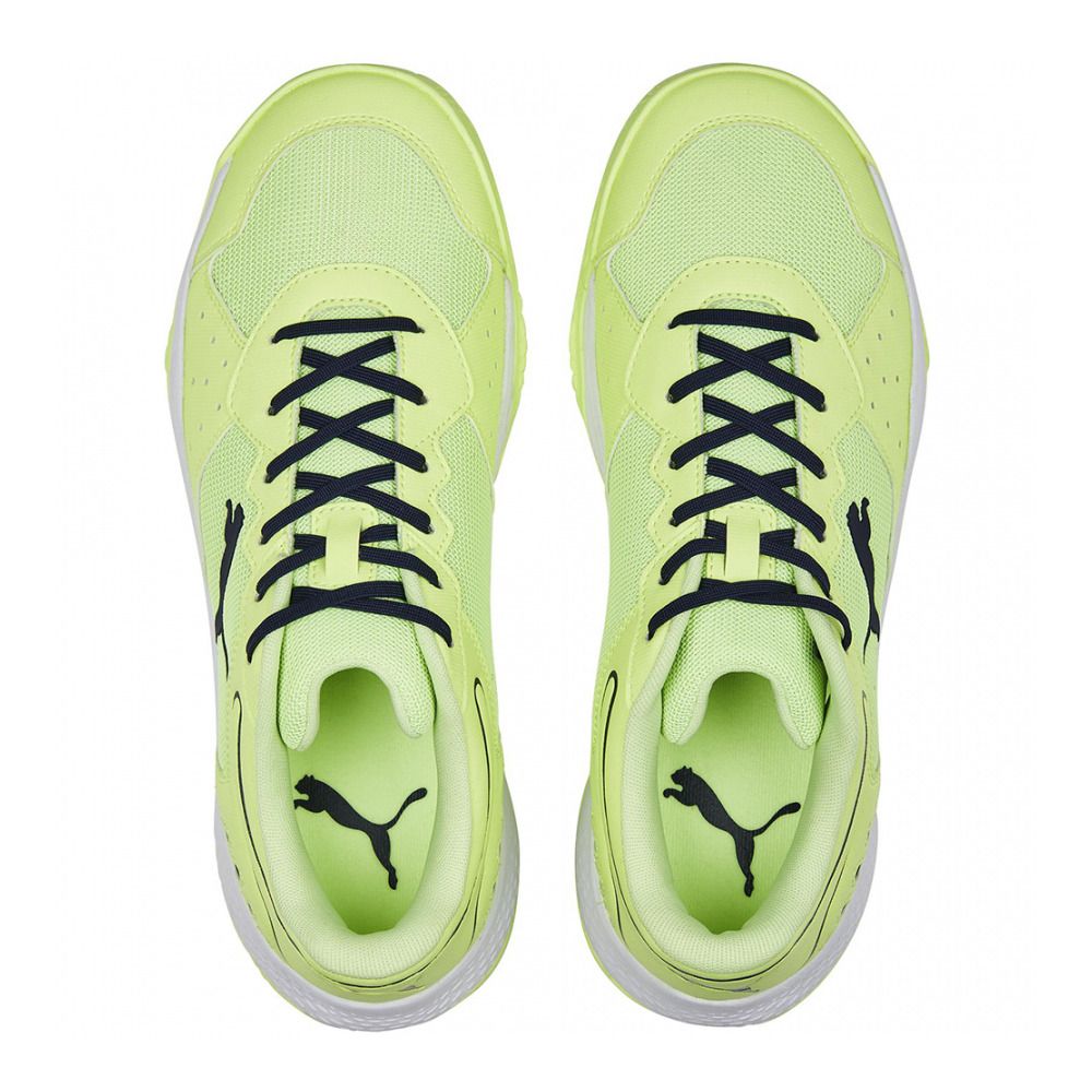 Puma SOLARSMASH RCT - Chaussures de padel Homme fast yellow/puma navy/puma white