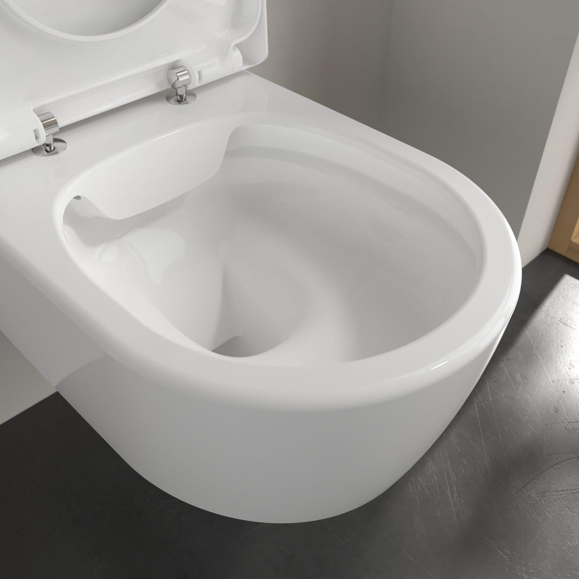 Villeroy & Boch Avento randloos toilet met softclose zitting wit glans