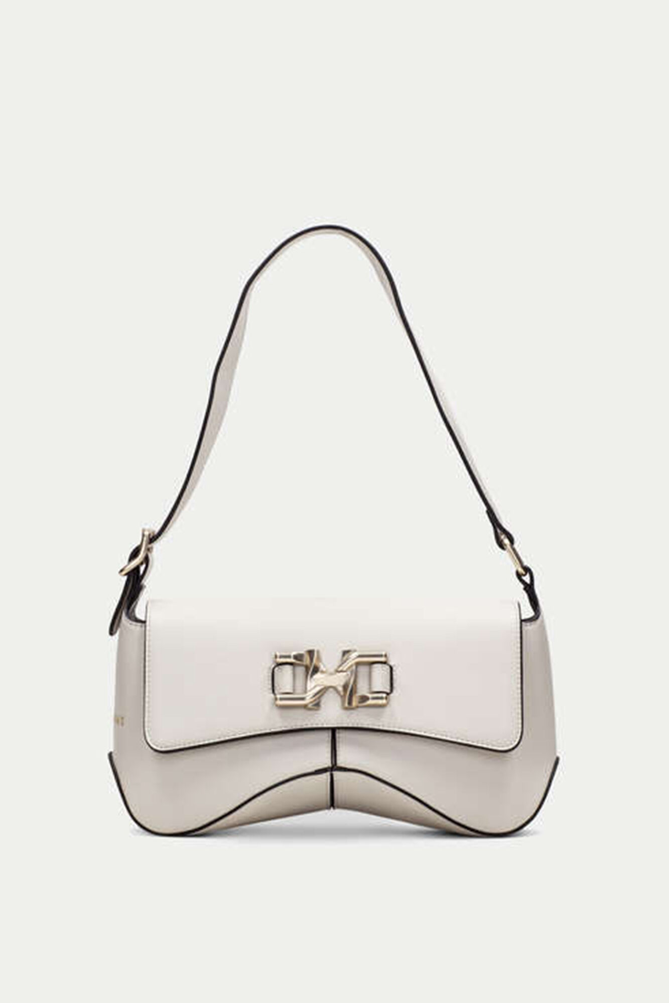 Bolsa para vestido com fecho decorativo - Marfim
