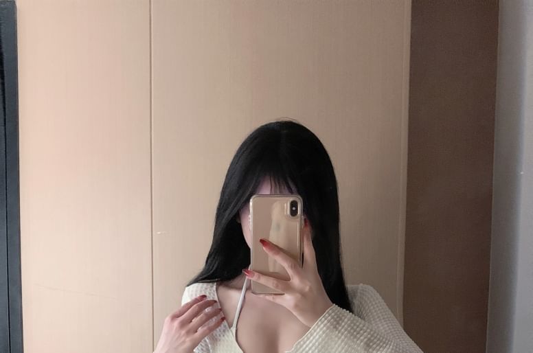 Kansen - Set: effen bikini + cover-up + rok